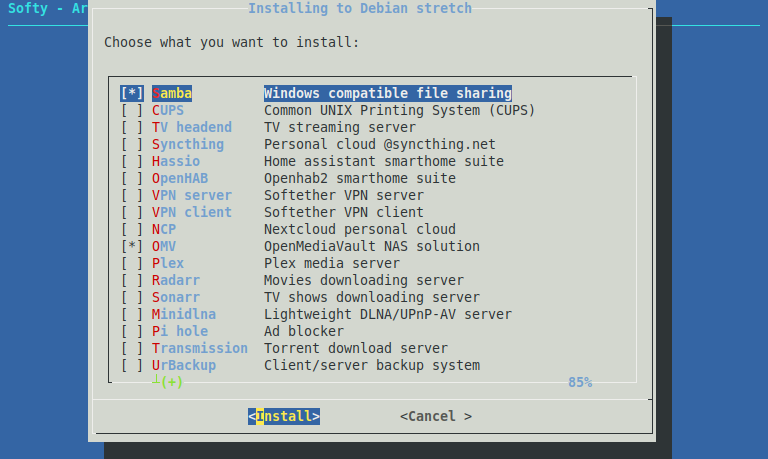 !armbian-config Install Complete