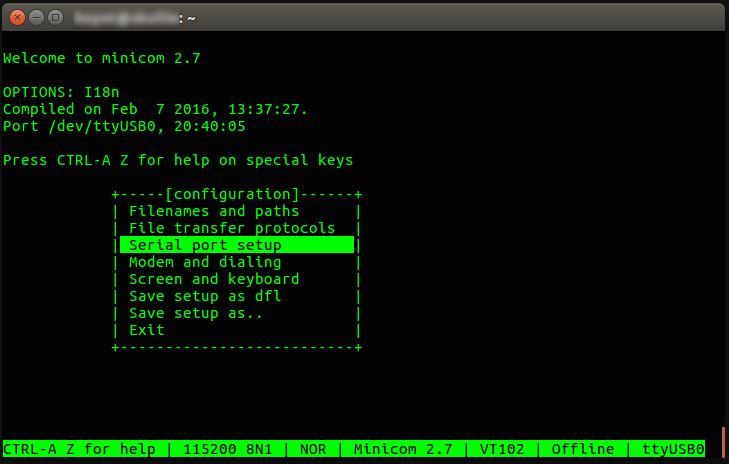 Minicom config