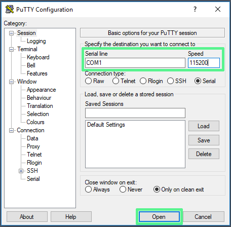 Putty config