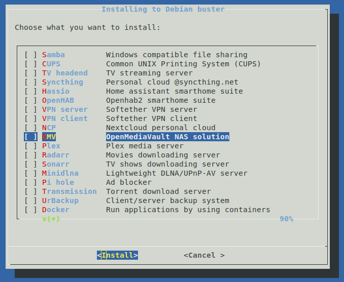 !armbian-config Selection